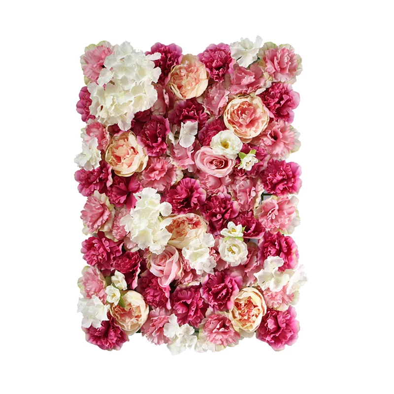 Custom Wedding Decorative Backdrop Artificial Flower Panels,  Artificial Red Pink Rose Flower Wall Panel for Wedding Party Decor