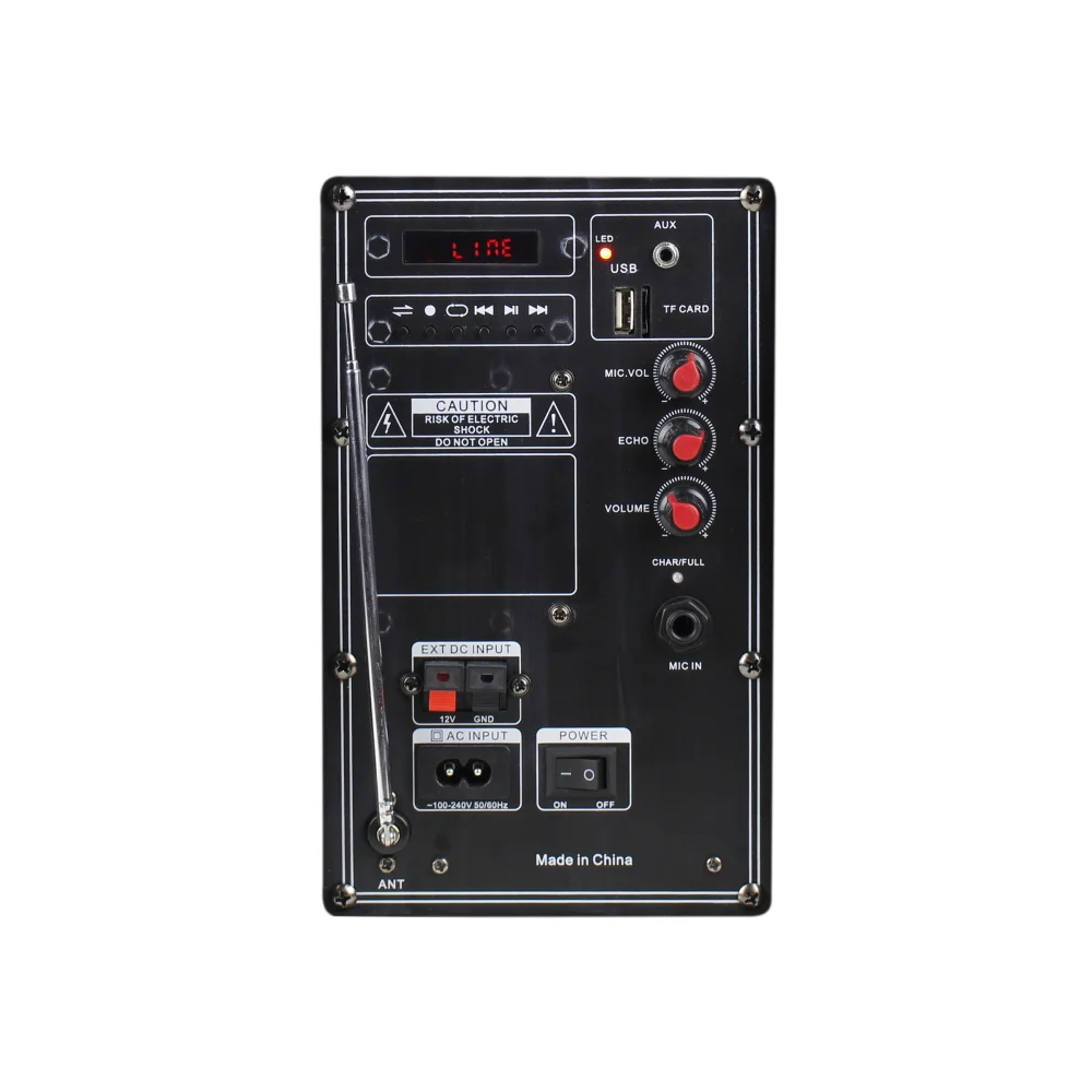 Temeisheng A8-8 100V to 240V 6 buttons LCD display karaoke 90W peak output power oem portable trolley outside speaker