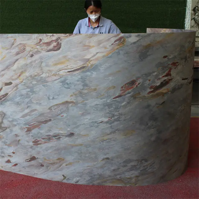 Lightweight Thin Wall Tiles Natural Sheets Flexible Slate Marble Stone Veneer Ultra Thin Stone for Wall Decoration