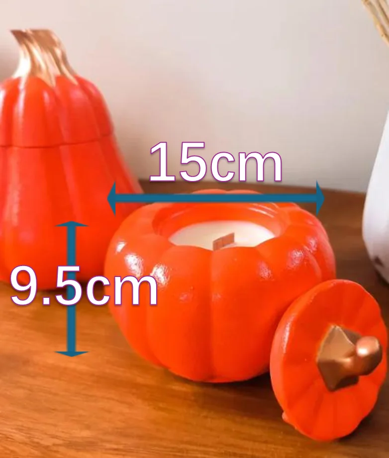 Halloween Pumpkin Cozy Bakery Fragrance Fall Candle in Aesthetic Ceramic Pumpkin Jar for Halloween Home Decoration
