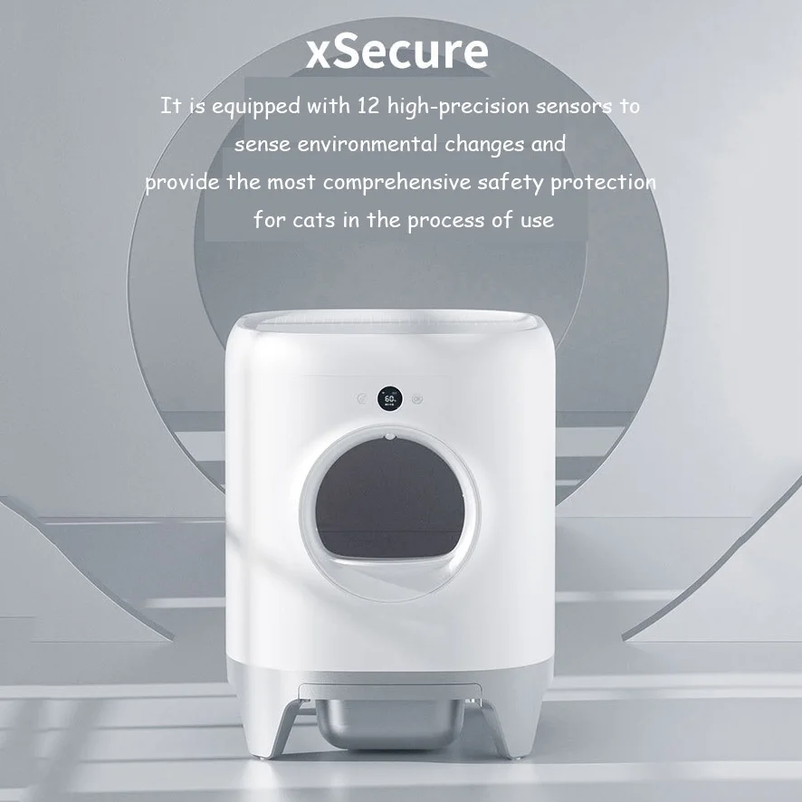 2022 Wholesale Hidden Cat Litter Box New Smart Large Cat Litter Box New Luxury  Automatic Cat Litter Box Hinged Top