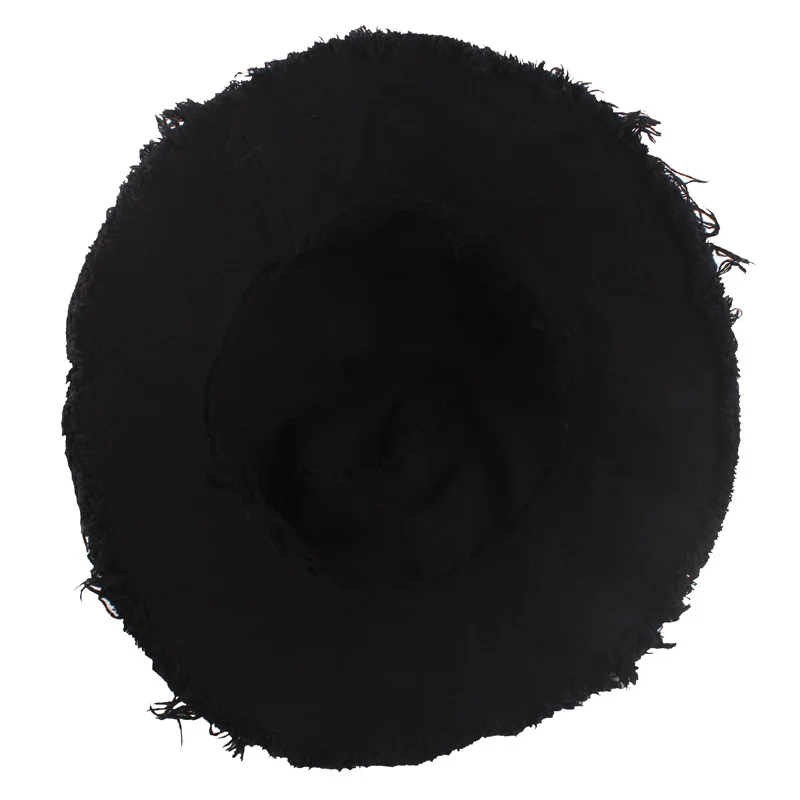 washed Cotton Bucket Hat fray edge Summer Travel Bucket Cap Beach Sun Hat Wholesale Bucket washed Hats