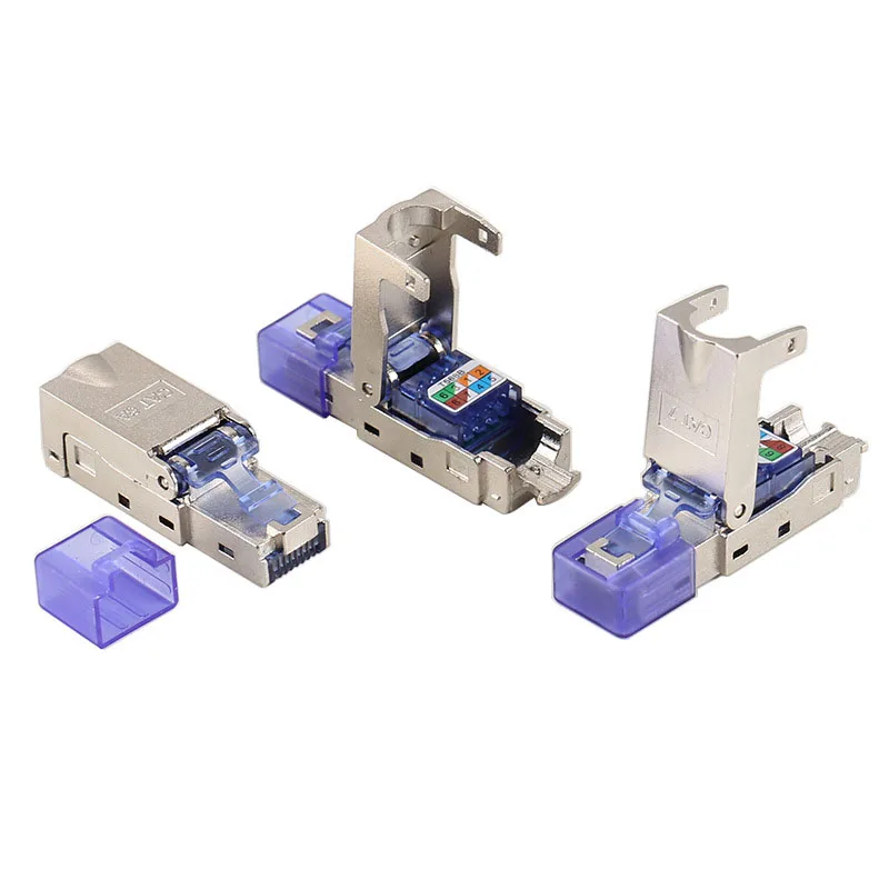 Hot sale 8P8C Connector CAT.6A CAT.7 CAT.8  6a 7a 8a STP rj45 toolless plug