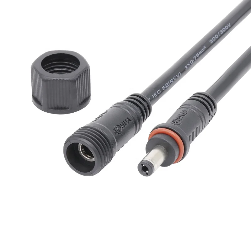 5221 5525 Type Waterproof 2 Pin DC Power Male Female Connector for CCTV LED Light