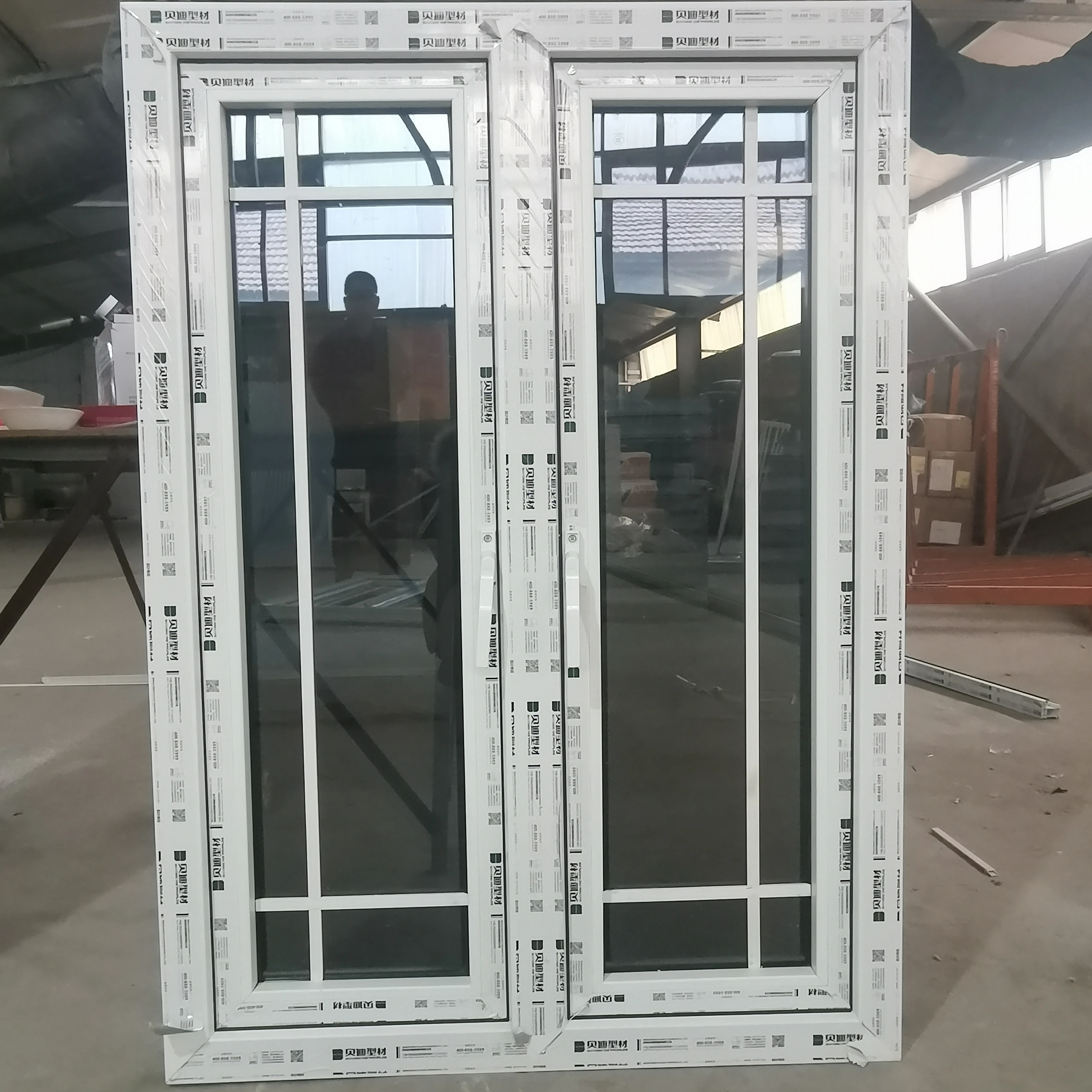 Home Grilll Design Hurricane Impact Laminated Glazed PVC Profile Casement Doors And Windows