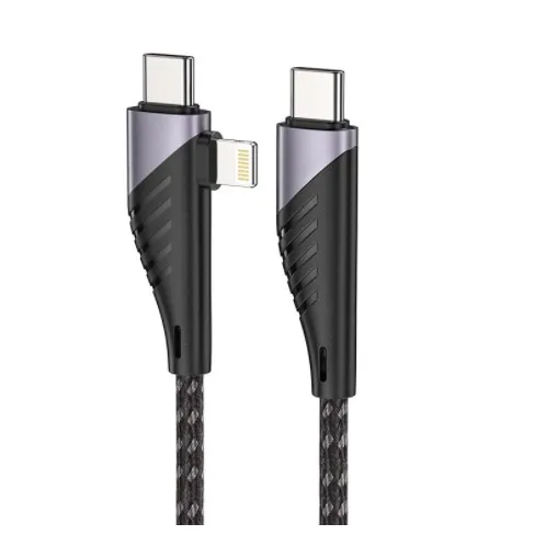Fully compatible with 4 in1multi-head function New 5A data cable fast charging Multifunction PD fast charging 2-in-1 data cable