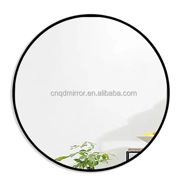 Декоративное зеркало с черной рамкой для салона