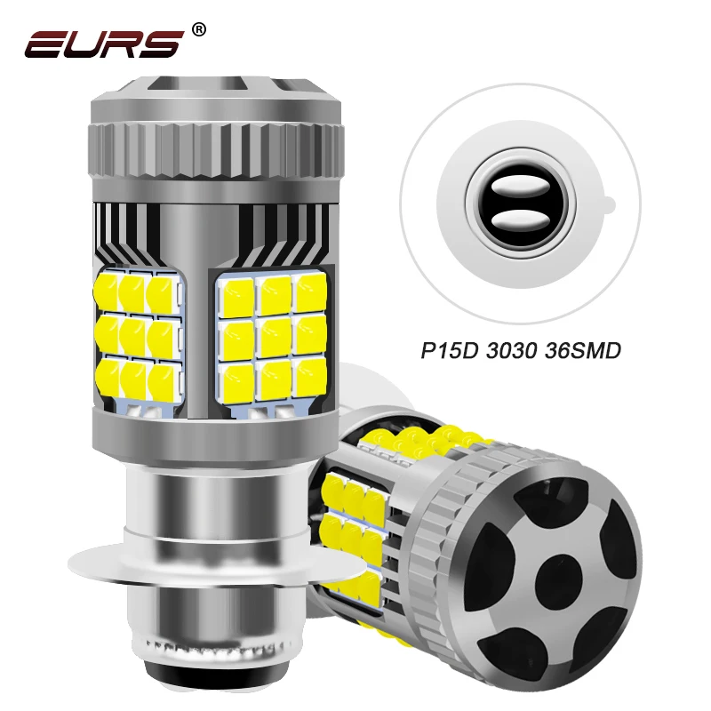2022 Factory Supply Newest BA20D P15D H4 Motorcycle Light White 6000K 3030 36SMD All in One Fan High Quality