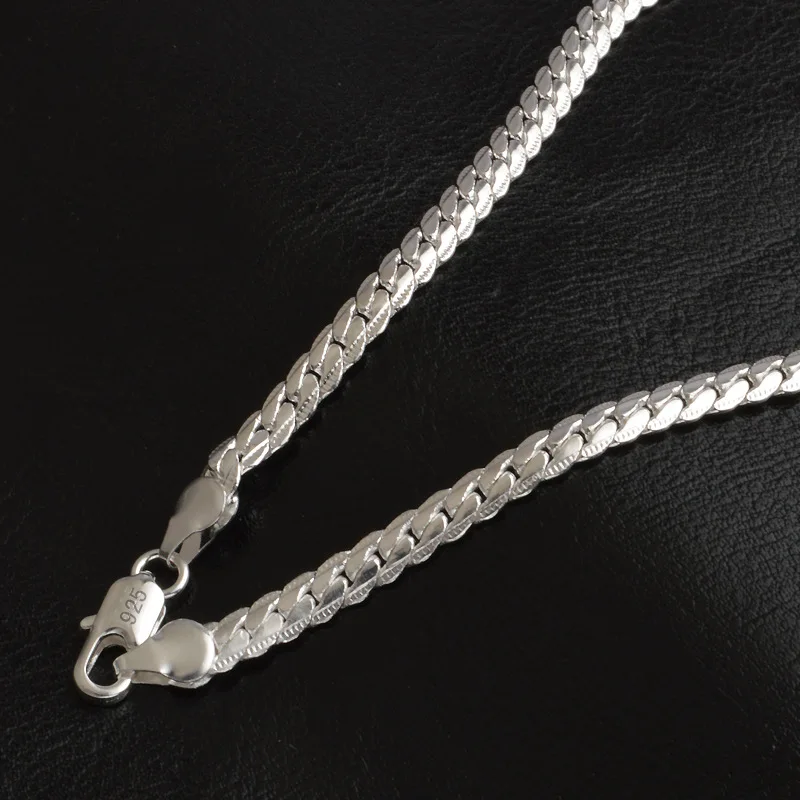 Hot Sale Silver Chain Necklace For Men And Women 18k White Gold Filled Necklace