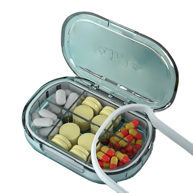 Custom Small Miniature 6 Grids Daily High Quality Combine Wallet Square Premium Pill Organizer Box (1600441158630)