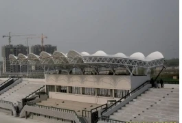Prefabricated Steel Structure  Sports Stadium Prefab Gymnasium Construction Pvdf Architecture Membrane Structure