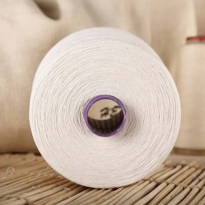 Nm7/1- Nm36/1 100% hemp long fiber wet spun yarn for knitting and woven fabrics hemp yarns