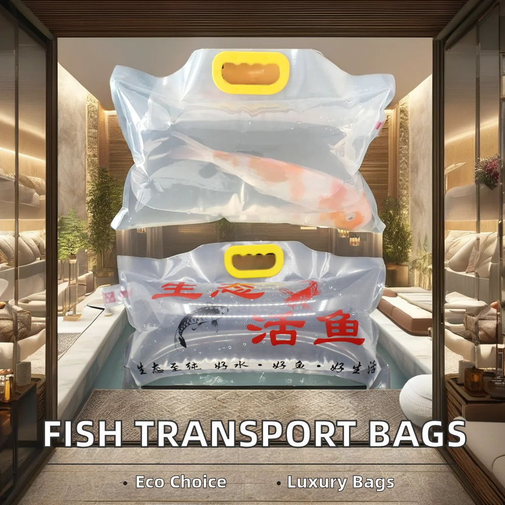 Custom Clear Polyethylene Plastic Aquarium Fish Carrying Bags for Live Fish Shipping 100pcs MOQ for Agriculture & Fish Transport