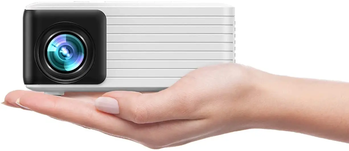 2021 Beam Projector 100 Lumens Portable LED Proyector HDMI Christmas Projector for Kids N2 White