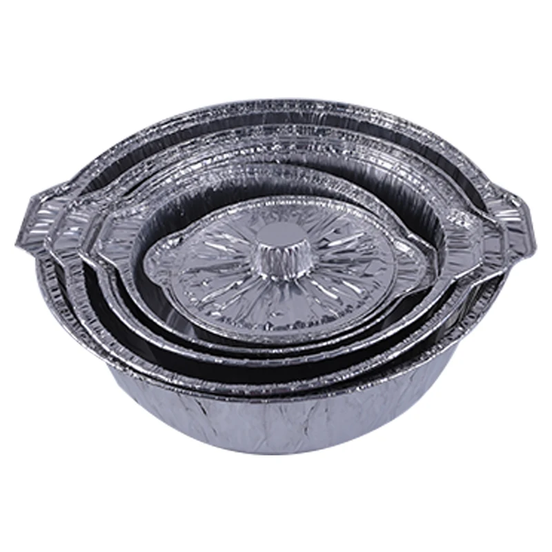 Aluminum Disposable Cooking Pie Pots With Lids Large Size For Rice Pan