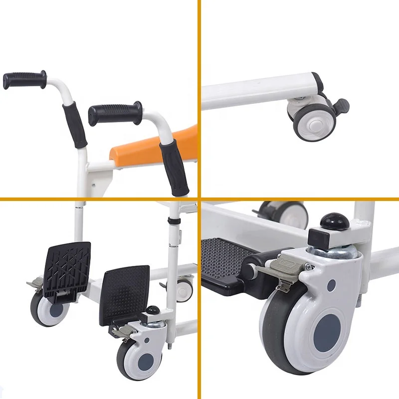 
2021 Unique ! Detachable wheelchair Patient transfer chair commode chair with wheel 