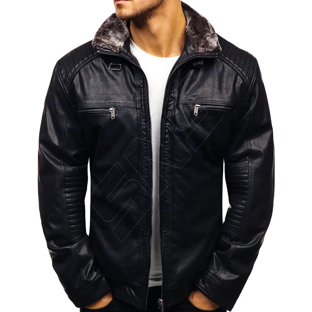 Fashion Designs Boys Classic Biker Jacket Motorcycle Pu Faux Leather Jacket for Mens blazer masculino slim fit Leather Coat