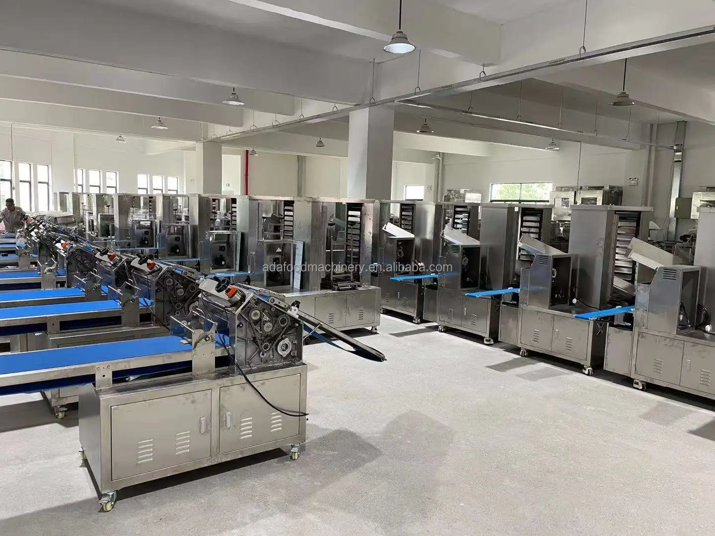Ada Fully Automatic Bread Naan Making Machine Snack Pie Make Up Line Flat Bread Production Line