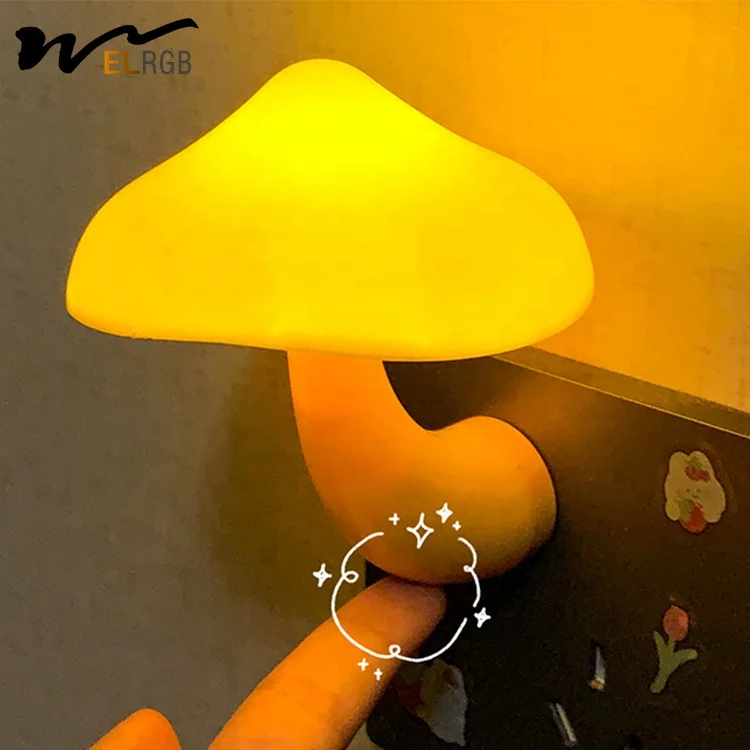 Современная лампа для сна с грибами ультратемная Ночная спальни светодиодный источник света сертифицированный ROHS