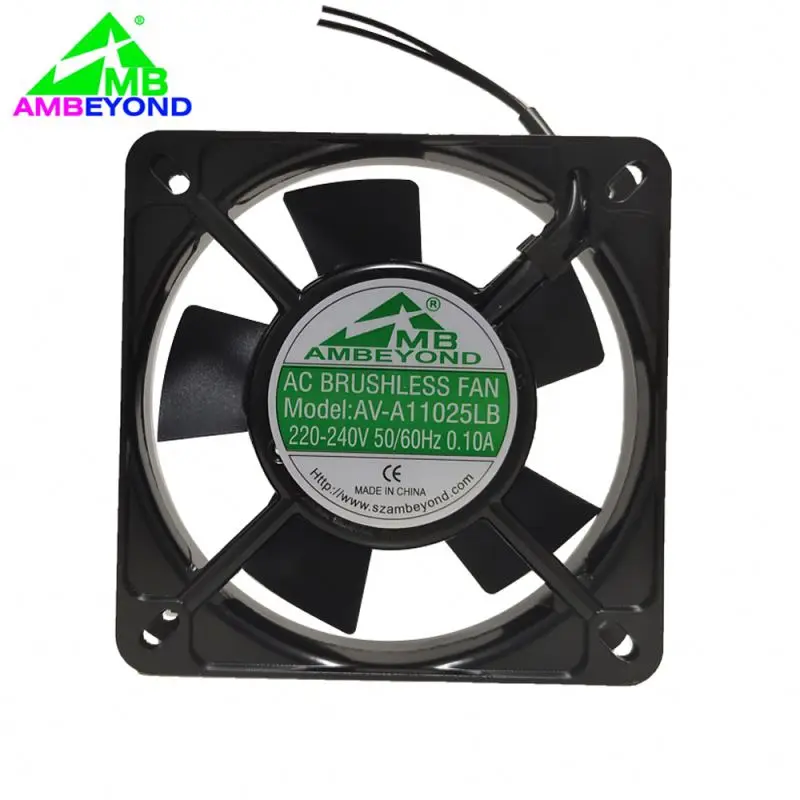 AMBEYOND 110x110x25mm 1800/2400RPM 110mm 25mm AC Aluminum frame fan