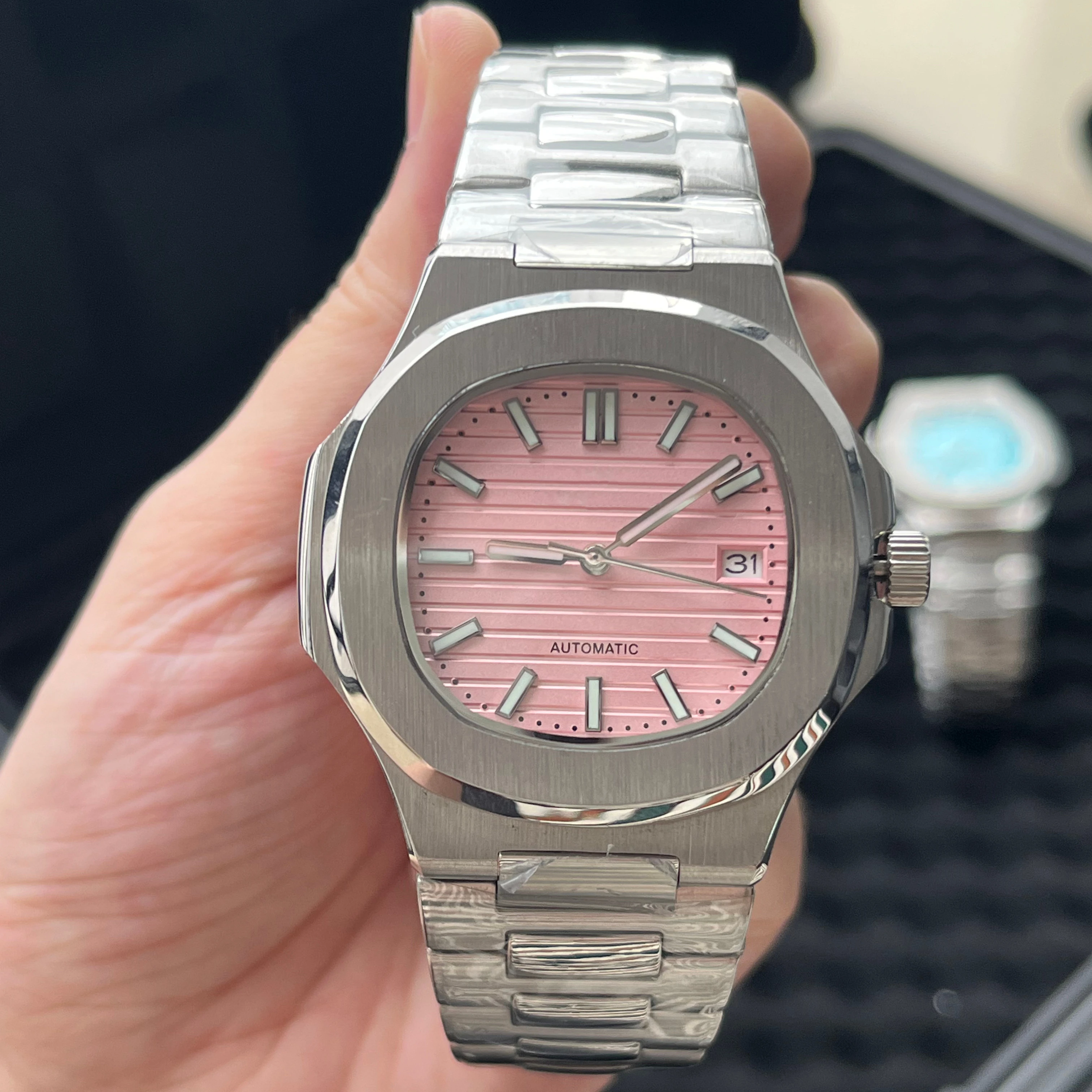 OEM ODM Stainless Steel designer Watches With Calendar Luxury Watch automatic watch Clock Custom Logo