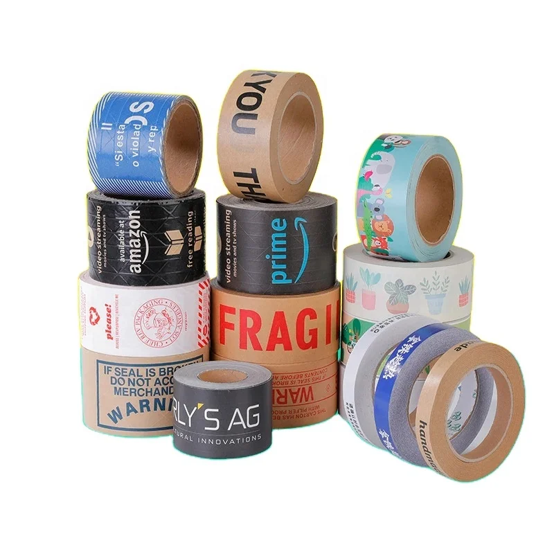 Custom Printed Writable Paper Self Adhesive Logo Brand Paper Gummed Brand Tape