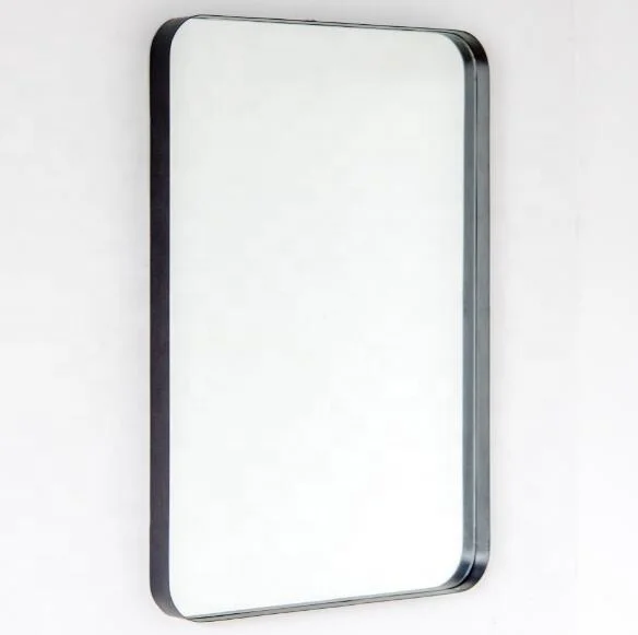 New Arrival Powder Coated Aluminum Metal Frame Decorative Rectangle wall hanging mirror