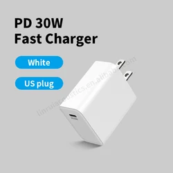 OEM manufacturer travel laptop 30w type-c faster charging power adapter universal usb c android wall charger for Samsung