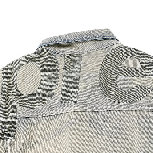 High quality jean jacket custom streetwear denim jacket for men jeans jacket