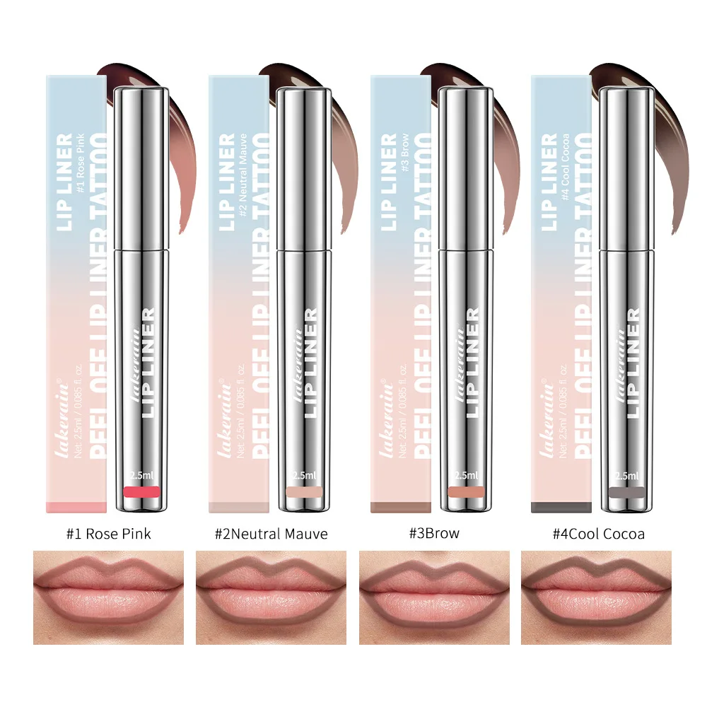 Lakerain Customized Peel-off Lip Liner Moisturizing Lip Color Long-lasting Waterproof Tattoo Lip Stain Peel Off