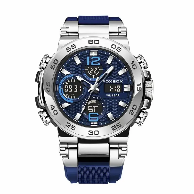 LIGE FB0033 Top Brand Men Watch Fashion Sport Digital Watch Montre Hommes Business Waterproof Dual Display LCD Quartz Watch