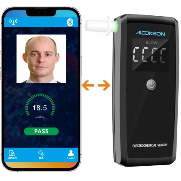 Alcohol Analyzer Portable digital breath gas ALCOKSON Breathalyzer
