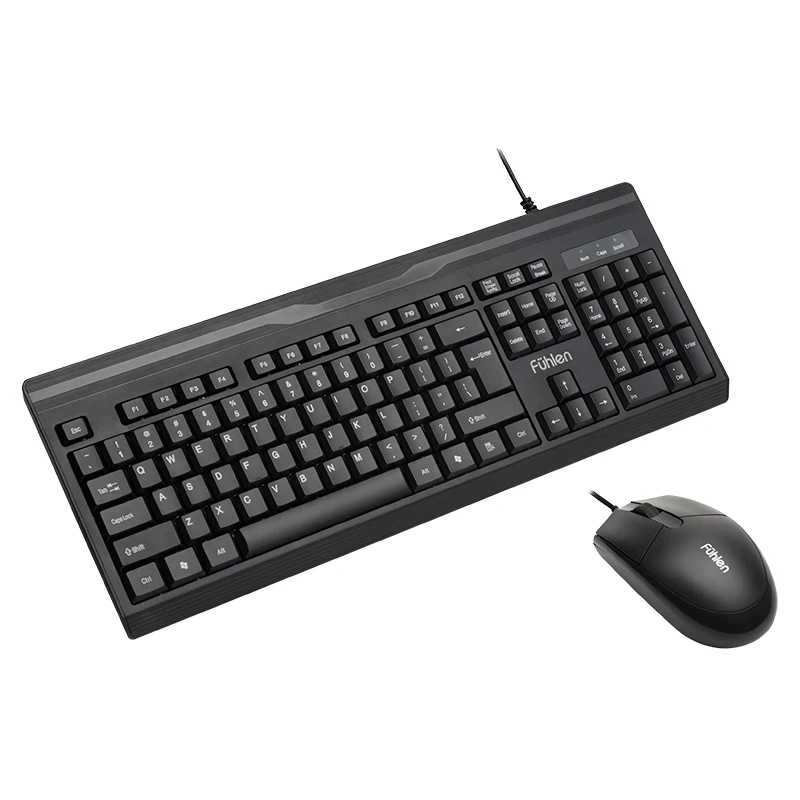 Wholesale high quality 104 keys wired office mouse and keyboard combination OEM computer accessories