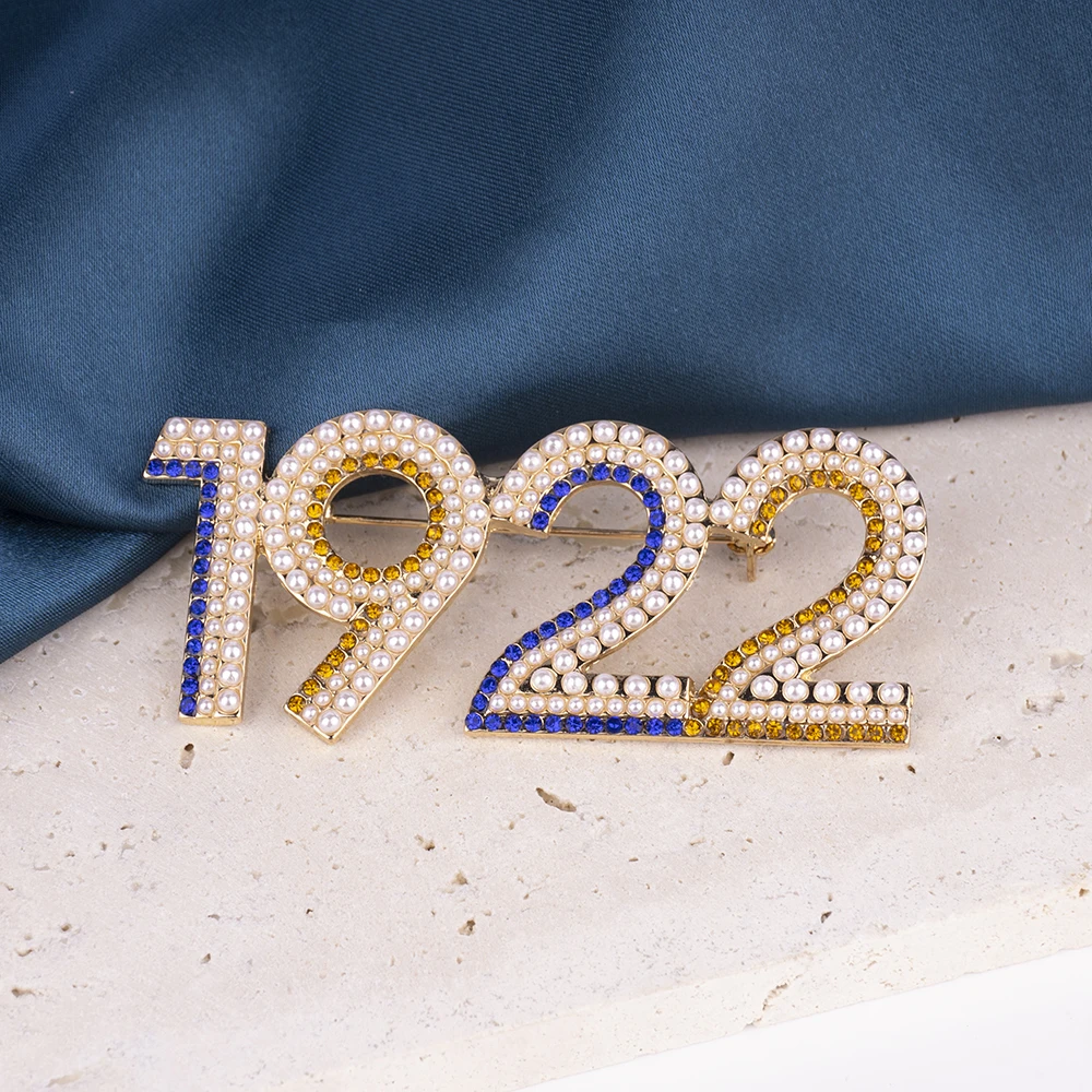 Sigma Gamma Rho Sorority And Fraternity Greek Letter Pearl Rhinestone 1922 Brooch Pin