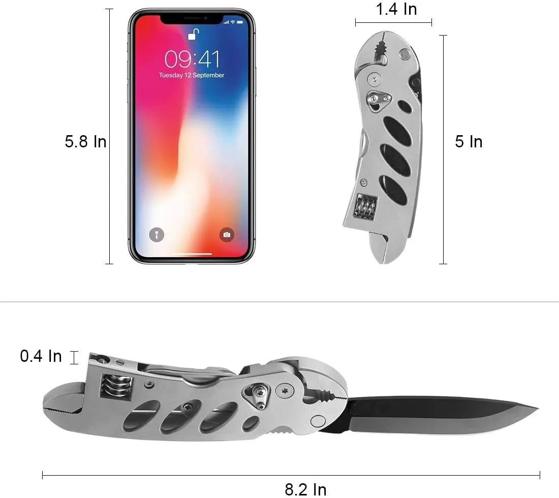 
multitool wrench adjustbale wrench multitool pocket tool with Wire Cutter Flat Screwdriver Phillips Screwdriver 