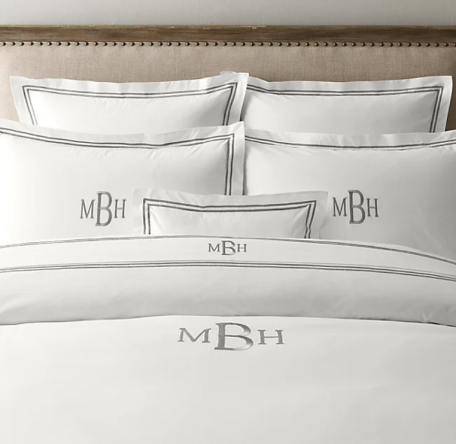 Deeda factory 100% cotton 300TC logo bedding set hotel style