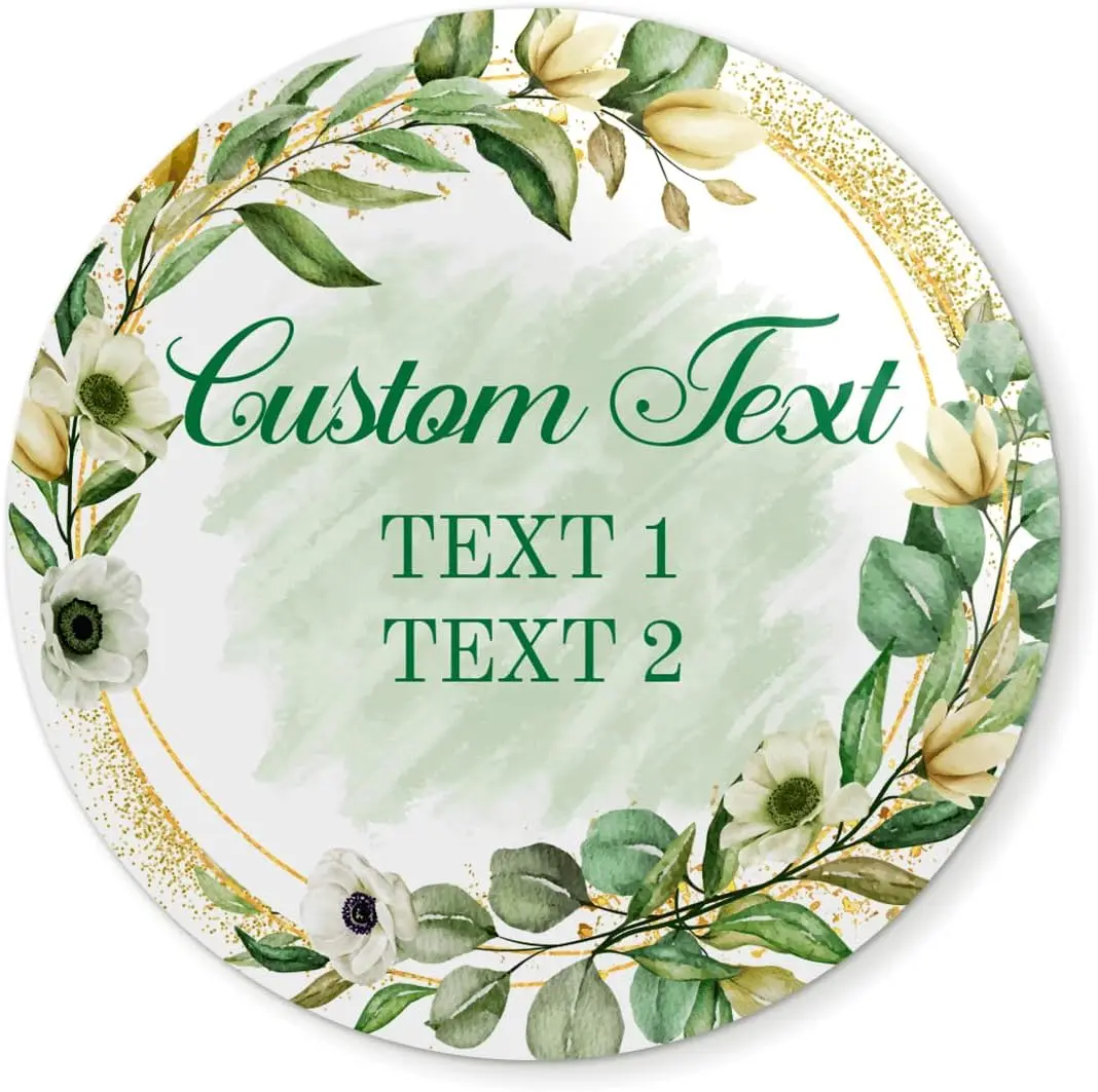 Custom Sticker Golden Leaves Thank You Stickers for Small Business Packaging Supplies