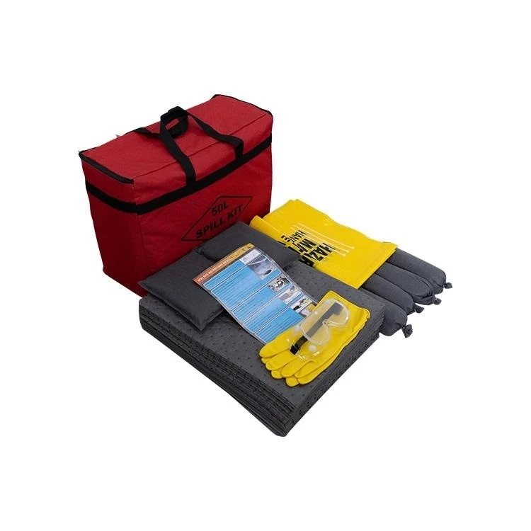 45 Liter Oil Spill Kit Plastic Bag With Zipper For Machine Oil And Water Leaks