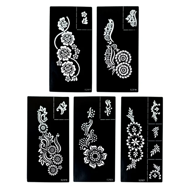 wholesale custom temporary tattoo body art festival stickers bishop henna stencil Use with Henna Cones tattoo gizmo