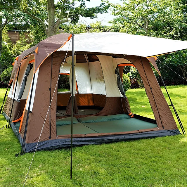 China custom wholesale large luxury family camping tent 4 people container tent prefabricated house tent