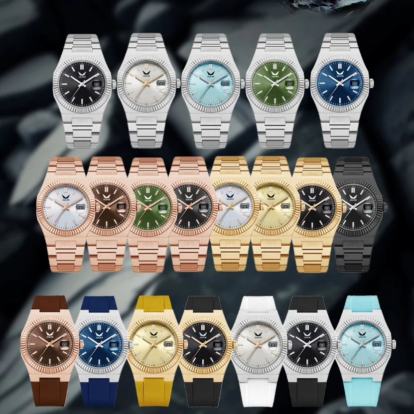 Leisure Design Luxury Luminous Quartz Light Blue Sunray Dial Montre Pour Homme Original Water Proof Minimalist Watch For Men