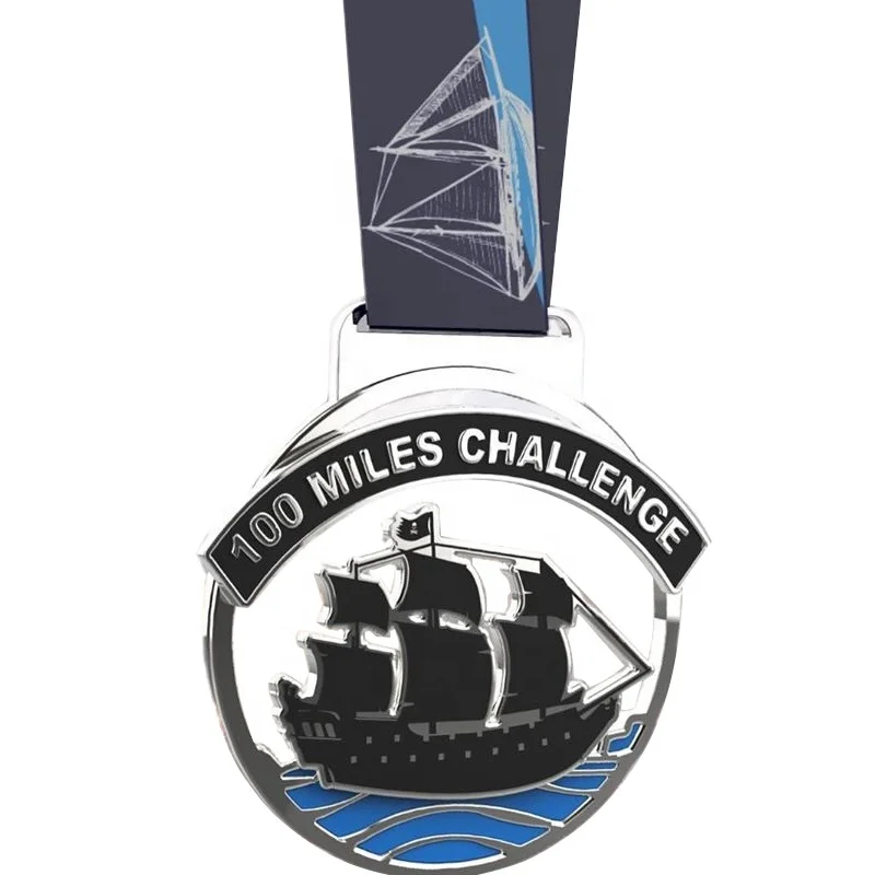 
Oneway manufacturer custom metal award fiesta running half marathon triathlon sport medal custom medal with ribbon, medal custom 