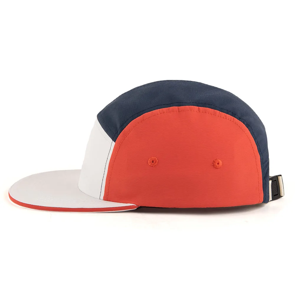 Custom High Quality 5 Panel Camp Cap,Embroidery Sport Running Hat,Lightweight Nylon Camper Hat With Sandwich Brim