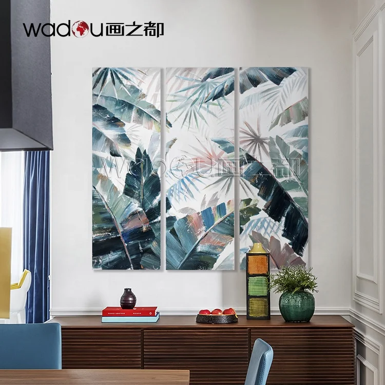 Fashion Custom Wall Art Oil Decorative Painting Wall Wholesale Natural Tropical Plants Canvas For Painting