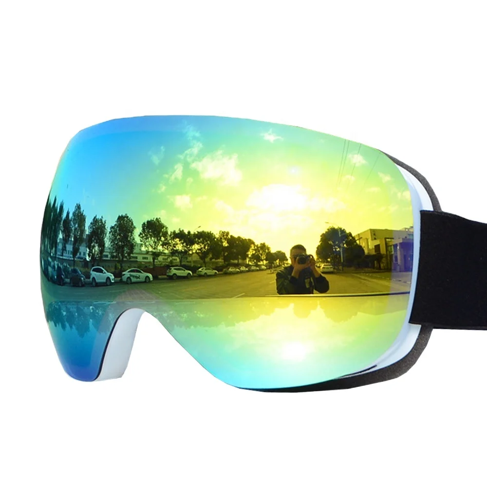 
Custom outdoormagnetic ski goggles-frameless, 100% UV400 protective snow goggles for men & women 
