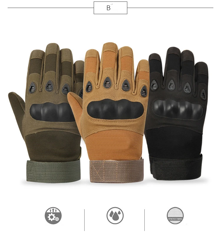 Winter Summer Handlebar Tactical Paintball Full Finger Touchscreen Motor Bike Gloves Anti-slip  Accessories Gloves