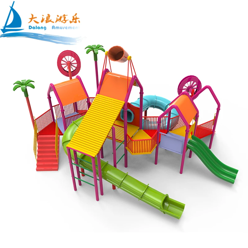 Famous Water Park Fiberglass Water Slide For Kids Swimming Pool Playground Equipments For Resort Hotel