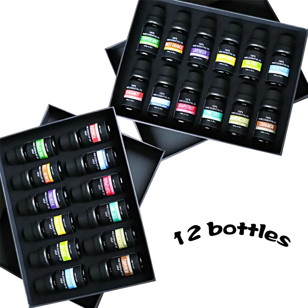 6/12 Premium Grade Fragrance 100% massage  Essential Oil gift set aromatherapy oils