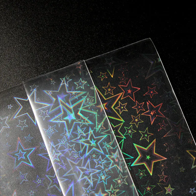 100pieces/pack Stars Laser Flashing Card Sleeves Kpop 57x88mm Reusable Hologram Photo Card Protector Sleeves
