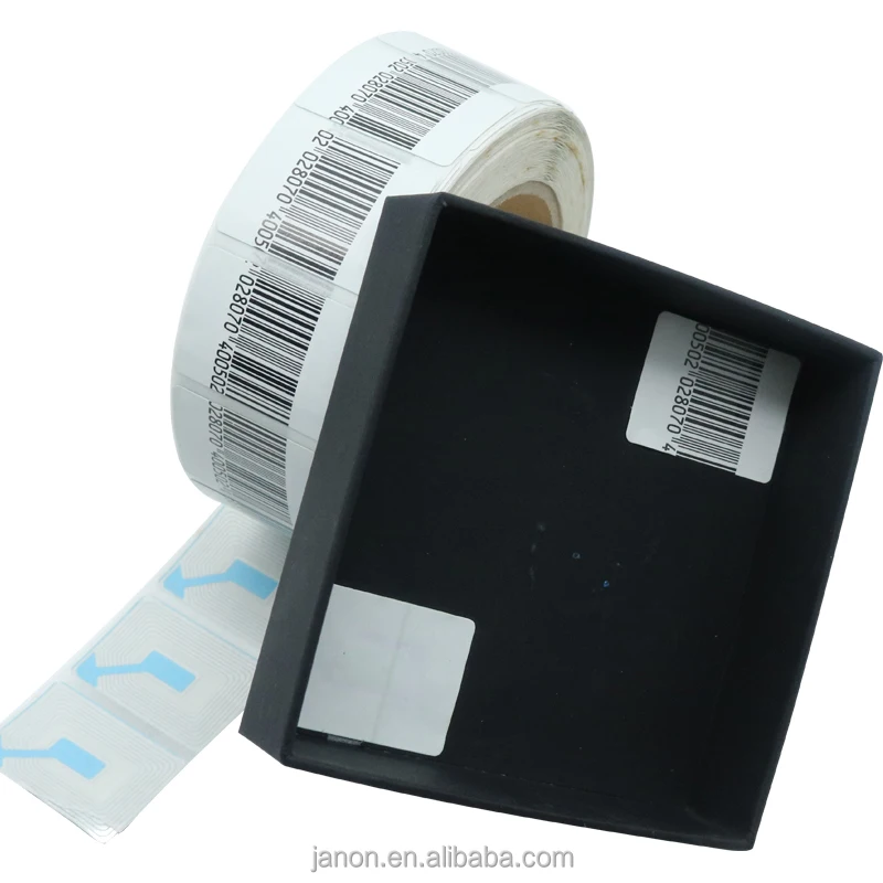 Shop Alarm System Eas Anti Theft Sticker 30*40 RF Soft Label Barcode Security Label